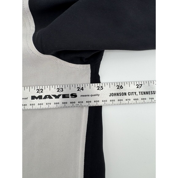 Axist Men's Short Sleeve Button Down Dress Shirt Black & Ivory 100% Silk Size XL - Picture 10 of 11